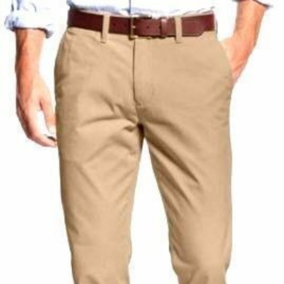 Khaki Tommy Hilfiger Tailored Fit Chino Pants Stretch Chino Tommy